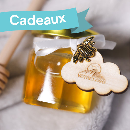 Mini pot de miel d'Alsace personnalisé pour cadeau d'entreprise